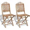 Image de vidaXL - Tuinstoelen - 2 - st - inklapbaar - bamboe
