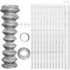 Image de vidaXL - Gaashek - met - palen - 25x0,8 - m - gegalvaniseerd - staal - zilverkleurig