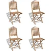 Image de vidaXL - Tuinstoelen - inklapbaar - 4 - st - bamboe