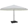 Image de vidaXL - Parasol - met - draagbare - voet - aluminium - (wit)