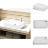 Image de vidaXL - Wasbak - met - kraangat, - keramiek, - wit