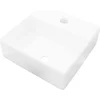 Image de vidaXL - Wastafel - met - kraangat - vierkant - keramiek - wit