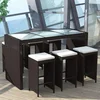 Image de vidaXL - 7-delige - Tuinbarset - met - kussens - poly - rattan - bruin