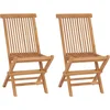 Image de vidaXL - Tuinstoelen - inklapbaar - 2 - st - massief - teakhout