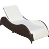 Image de vidaXL - Ligbed - met - kussen - poly - rattan - bruin