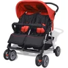Image de vidaXL - Tweelingwagen - staal - rood - en - zwart