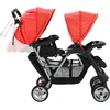 Image de vidaXL - Kinderwagen - dubbel - staal - grijs - en - zwart