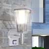 Image de vidaXL Wandlantaarn met bewegingsdetector voor buiten roestvrij staal