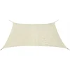Image de vidaXL - Zonnescherm - HDPE - crème - vierkant - 3,6x3,6 - m