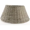 Image de Decoris Kerstboomrok/kerstboommand - bruin - wilg hout - D70 x H28 cm - voor een kerstboom tot 240 cm