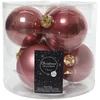 Image de Kerstballen glas Ø 8 cm - Velours roze