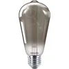 Image de Philips LED Edison Zwart - 15 W - E27 - warmwit licht