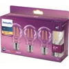 Image de Philips LED lamp - Standaard lampvorm met E27 fitting - Warmwit licht: 2700K - 40W - Helder glas - 3-pack