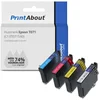 Image de PrintAbout - Inktcartridge / Alternatief voor de Epson T071140 / 4 Kleuren