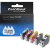 Image de PrintAbout - Inktcartridge / Alternatief voor de Canon PGI-5BK / 5 Kleruen