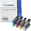 Image de PrintAbout - Inktcartridge / Alternatief voor de Brother LC-1280XLBK / 4 Kleuren