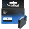 Image de PrintAbout Huismerk Epson T0612 (C13T061240) Inktcartridge Cyaan