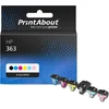 Image de PrintAbout - Inktcartridge / Alternatief voor de HP C8721EE (nr 363) / 6 Kleuren