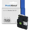 Image de Huismerk Brother TZe-121 Tape Zwart op transparant (9 mm)