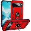 Image de MobyDefend Hoesje - Geschikt voor Google Pixel 10 / Google Pixel 10 Pro - Pantsercase Met Draaibare Ring - Rood