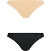 Image de Bye Bra Onzichtbare Bikini In Braziliaanse Stijl, Hoge Taille, Naadloze Bikini, Niet Aan Te Raken, Geen Slipjeslijn, Gladde Randen, 2 Kleurenpak, Beige En Zwart, S