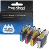 Image de PrintAbout - Inktcartridge / Alternatief voor de Brother LC-127XLBK / 4 Kleuren