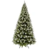 Image de Triumph Tree Pittsburgh Kerstboom - Kerstversiering met Dennenappels en Witte Bevroren Takpunten - Kunstboom met Realistische Groene Naaldjes - H185 x Ø102 cm - Groen