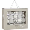 Image de 42x Glazen kerstballen wit 5-6-7 cm - Kerstboomversiering/kerstversiering kerstballen van glas