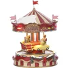 Image de LuVille Kerstdorp Miniatuur Kleine Draaimolen - L13 x B13 x H18 cm