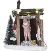 Image de LuVille Kerstdorp Miniatuur Kerstman - L10 x B8,5 x H11 cm