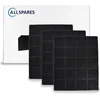 Image de AllSpares Koolstoffilter (3st.) voor afzuigkappen geschikt voor Airforce AFFCACONFF22/90 en Boretti KFBK-4 (237x192x10mm)
