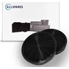 Image de AllSpares Koolstoffilter (2st.) voor afzuigkappen geschikt voor o.a. AEG-Electrolux EFF62 / E3CFF62 ATAG ACC933 / ETNA 733034 / REC65 / Pelgrim KF63 / Bosch Siemens 668492 / DWA0KP6A / LZ54850 / Whirlpool 484000008674 / C00383473 (Ø198mm)