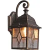Image de QAZQA londen - Landelijke Wand lantaarn voor buiten - 1 lichts - D 178 mm - Brons - Buitenverlichting