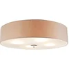 Image de QAZQA Drum 50 R - Plafondlamp met lampenkap - 4 Lichts - Ø50 cm - beige