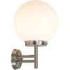 Image de QAZQA sfera - Moderne Wandlamp voor buiten - 1 lichts - D 270 mm - Wit - Buitenverlichting