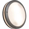 Image de QAZQA glow - Moderne Plafondlamp en wandlamp voor buiten - 2 lichts - Ø 300 mm - Donkergrijs - Buitenverlichting