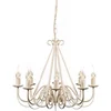 Image de QAZQA Giuseppe 8 - Italiaanse kroonluchter - 8 Lichts - Ø60 cm - wit