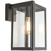 Image de QAZQA sutton - Landelijke Wandlamp voor buiten - 1 lichts - L 170 mm - Donkergrijs - Buitenverlichting
