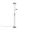 Image de QAZQA Diva LED 2 Staande Lamp - 1 Lichts - Staal