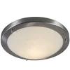 Image de QAZQA yuma - Design Plafondlamp voor buiten - 1 lichts - Ø 310 mm - Staal - Woonkamer | Slaapkamer | Keuken