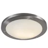 Image de QAZQA yuma - Design Plafondlamp voor buiten - 2 lichts - Ø 410 mm - Staal - Woonkamer | Slaapkamer | Keuken