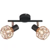 Image de QAZQA Mesh CL Plafond spot - 2 lichts - L 375 mm - Koper