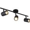 Image de QAZQA jeana - Moderne Plafondspot | Spotje | Opbouwspot - 3 lichts - L 530 mm - Zwart - Woonkamer | Slaapkamer | Keuken