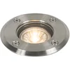 Image de QAZQA basic - Moderne Grondspot - 1 lichts - Ø 110 mm - Staal - Buitenverlichting