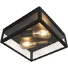 Image de QAZQA rotterdam - Moderne Wandlamp voor buiten - 2 lichts - H 280 mm - Zwart - Buitenverlichting