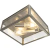 Image de QAZQA rotterdam - Moderne Plafondlamp voor buiten - 2 lichts - L 280 mm - Staal - Buitenverlichting