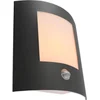Image de QAZQA emmerald - Moderne Wandlamp met Bewegingsmelder | Bewegingssensor | sensor voor buiten - 1 lichts - D 105 mm - Donkergrijs - Buitenverlichting