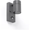 Image de QAZQA solo - Moderne Buitenlamp met Bewegingsmelder | Bewegingssensor | sensor Up Down voor buiten - 1 lichts - D 105 mm - Donkergrijs - Buitenverlichting