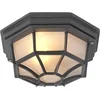 Image de QAZQA bri - Landelijke Plafondlamp voor buiten - 1 lichts - Ø 265 mm - Donkergrijs - Buitenverlichting