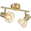Image de QAZQA mosh sl - Plafond spot - 2 lichts - H 185 mm - Goud/messing